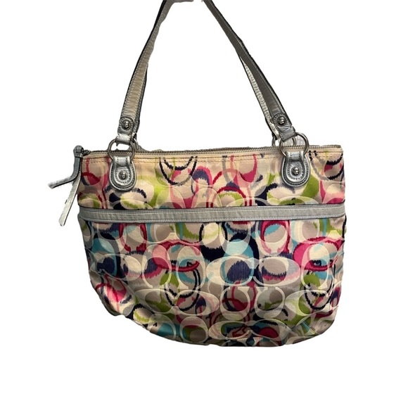 Vintage Coach Poppy Ikat Shoulder Bag - Picture 2 of 7